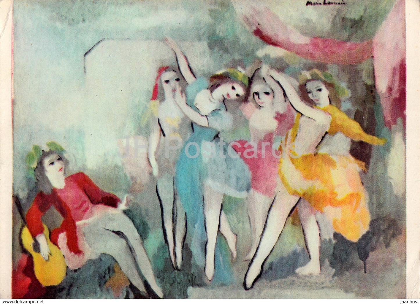 painting by Marie Laurencin - Dancers - French art - Germany - unused - JH Postcards