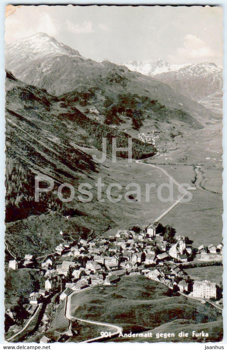 Andermatt gegen die Furka - 901 - 1943 - old postcard - Switzerland - used - JH Postcards