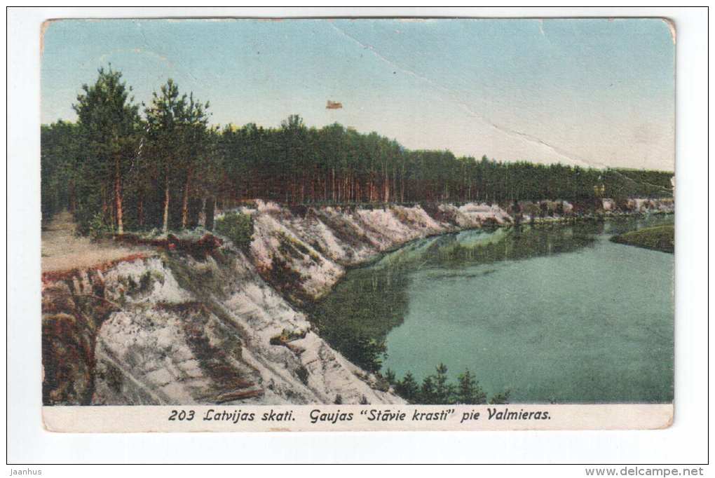 Latvian views - Gauja river - Latvia - old postcard - circulated in 1921 - used - JH Postcards