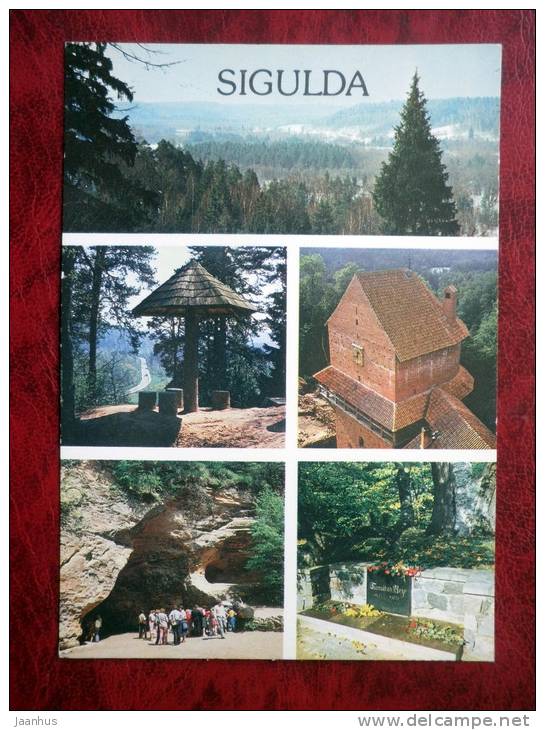 Sigulda - multiview postcard - 1988 - Latvia - USSR - unused - JH Postcards