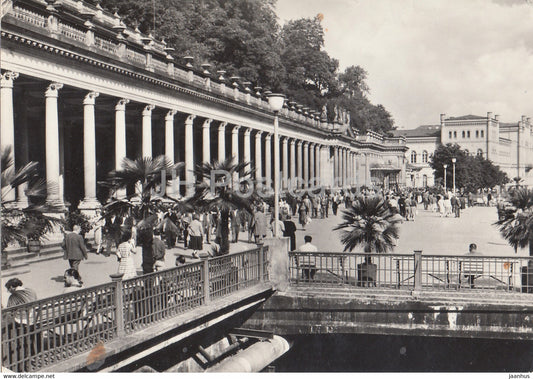 Karlovy Vary - Colonnade of the Czechoslovak Soviet Freindship - 1955 - Czechoslovakia - Czech Republic - used - JH Postcards