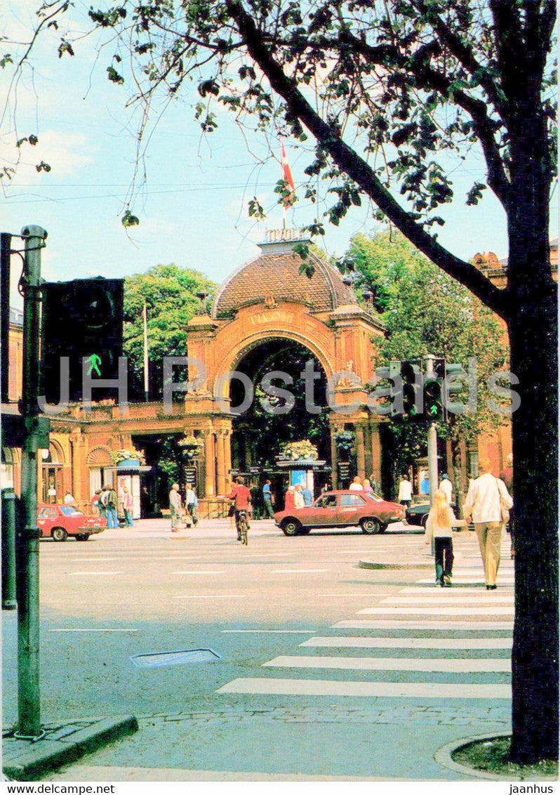 Copenhagen - Tivoli - The Main Entrance - car - Denmark - unused - JH Postcards