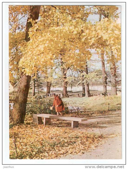 Park in Autumn - Cesis - Latvia USSR - unused - JH Postcards