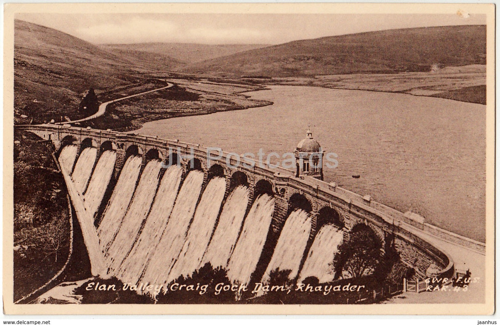 Rhayader - Elan Valley - Craig Goch Dam - 1952 - United Kingdom - Wales - used - JH Postcards