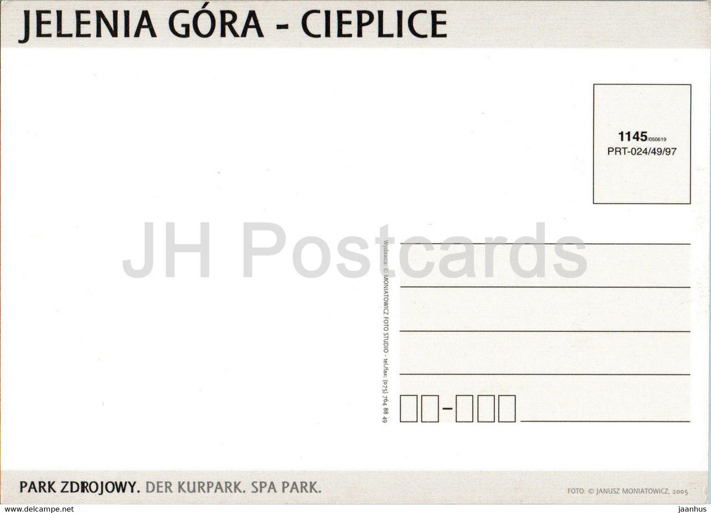 Jelenia Gora – Park Zdrojowy – Kurpark – Polen – unbenutzt