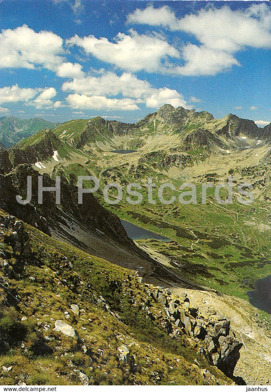 Tatry Wysokie - High Tatras - Dolina Pieciu Stawow - widok z Orlej Perci - Poland - used - JH Postcards