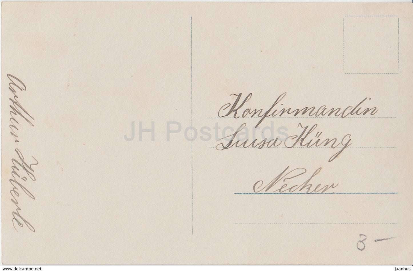 Greeting Card - Herzlichen Segenswunsch zur Konfirmation - girl - NPG 1933 - old postcard - Germany - used