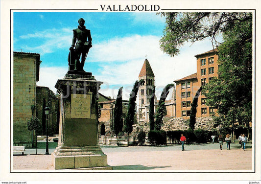 Valladolid - Iglesia de Santa Maria de la Antigua - Monumento a Miguel Cervantes - church - monument - Spain - unused - JH Postcards