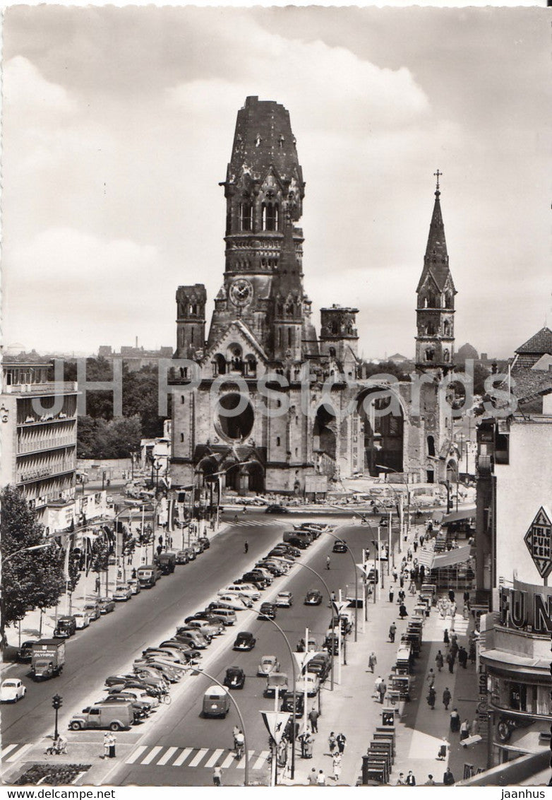 Berlin - Kaiser Wilhelm Gedachtniskirche - church - 1956 - Germany - used - JH Postcards