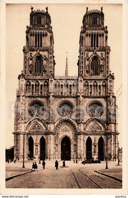 Orleans - La Cathedrale Ste Croix - Facade - La Douce France - cathedral - 1 - old postcard - France - unused - JH Postcards