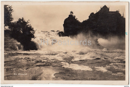 Der Rheinfall - waterfall - 22395 - Switzerland - old postcard - used - JH Postcards