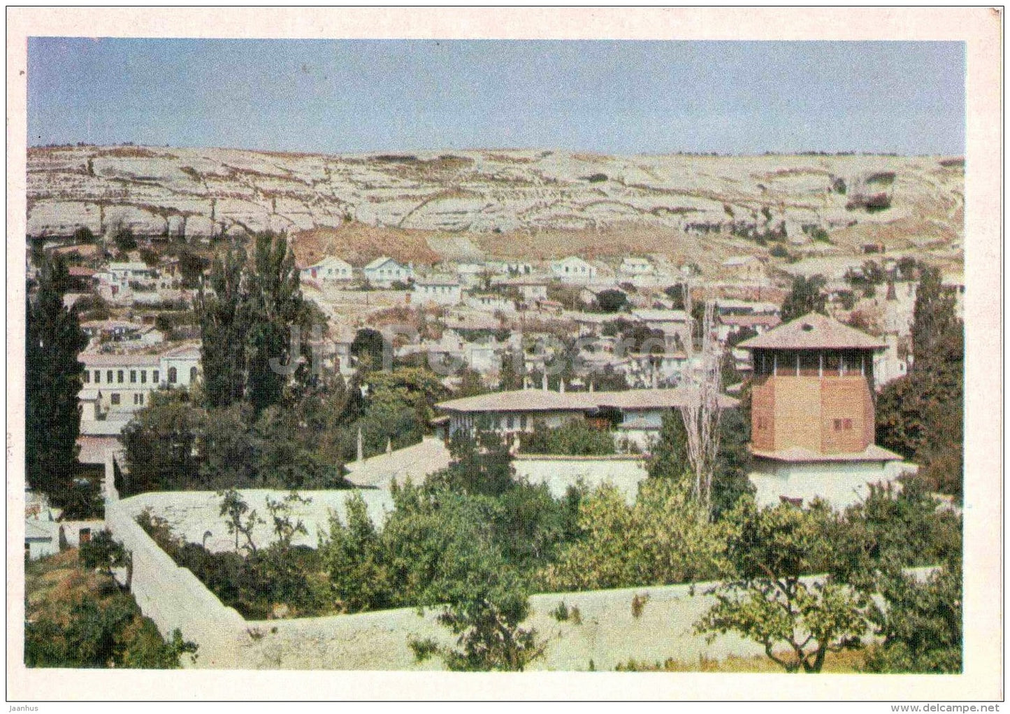 view to the palace grounds on the south terrace - Bakhchysarai Museum - 1973 - Ukraine USSR - unused - JH Postcards