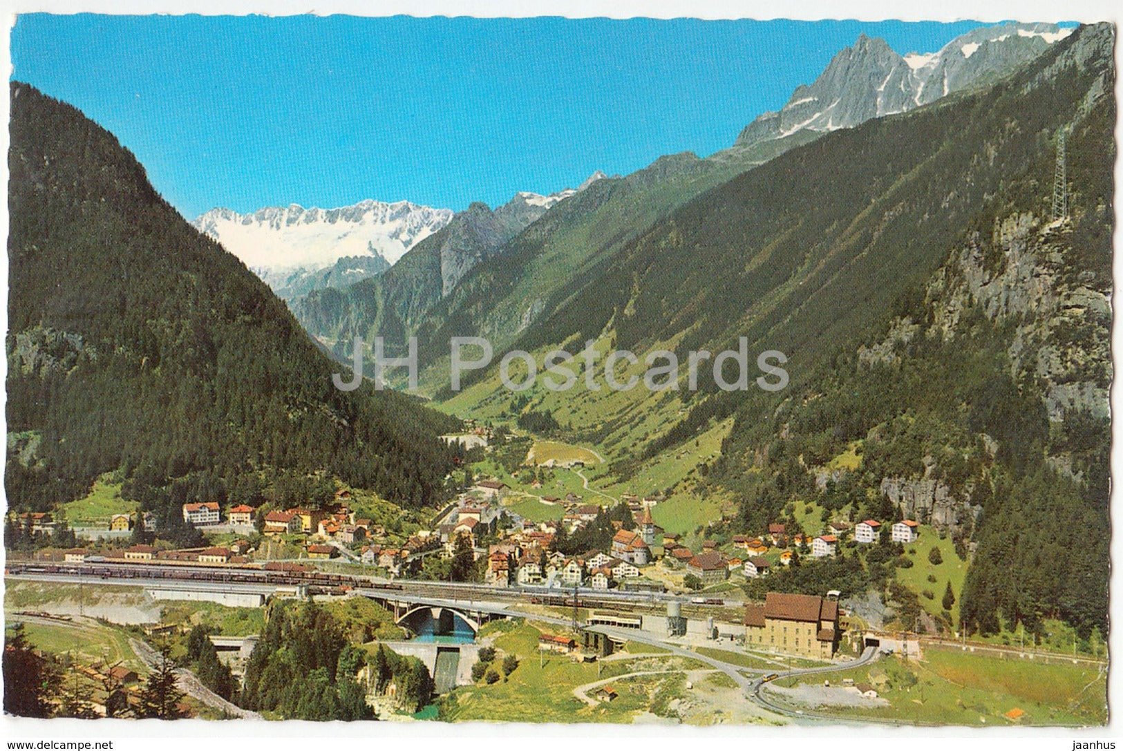 Goschenen 1109 m mit Dammaglestcher - 1821 - Switzerland - 1966 - used - JH Postcards