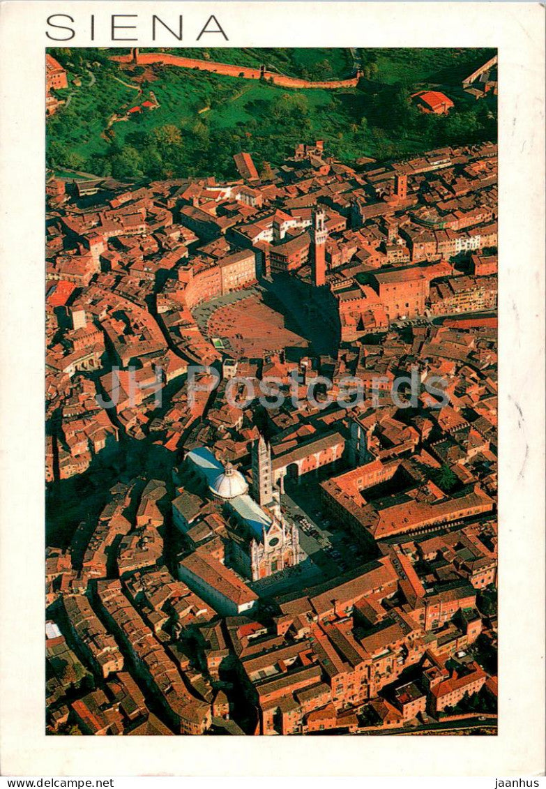 Siena - Veduta aerea - aerial view - 1999 - Italy - used - JH Postcards