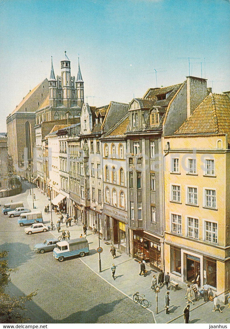 Torun - A fragment of the Old Town Square - cars - Poland - unused - JH Postcards