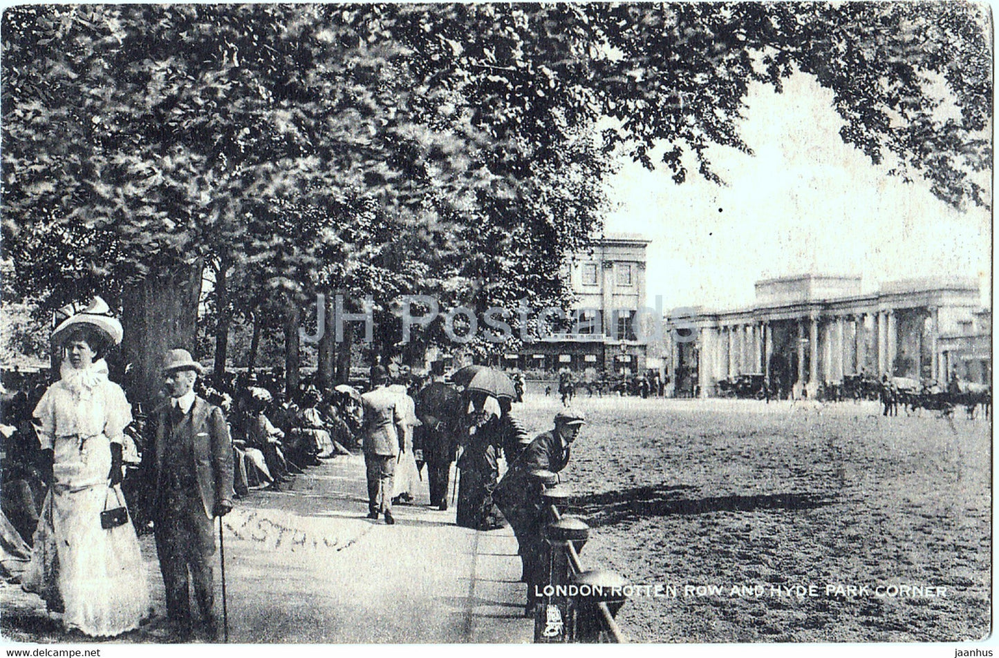 London - Rotten Row and Hyde Park Corner - old postcard - United Kingdom - England - used - JH Postcards