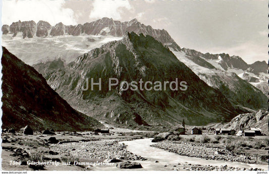 Goscheneralp mit Dammagletscher - 7568 - old postcard - 1957 - Switzerland - used - JH Postcards