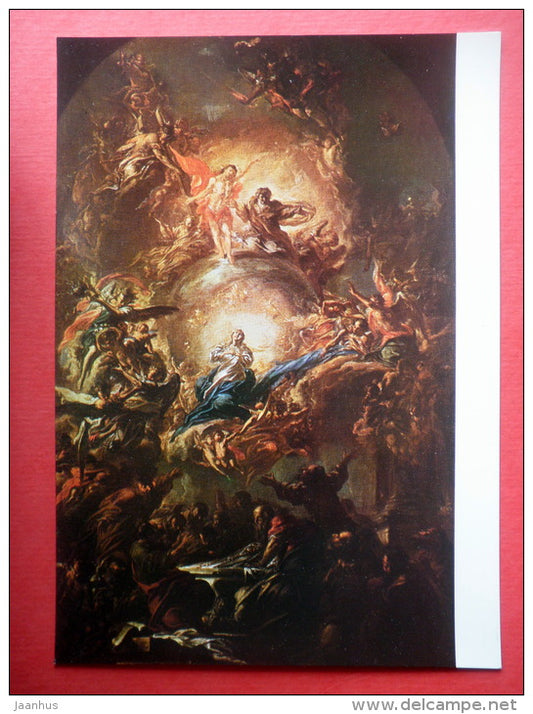 Painting by Jan Krystof Liska - The Assumption , about 1695-96 - czech  art - unused - JH Postcards