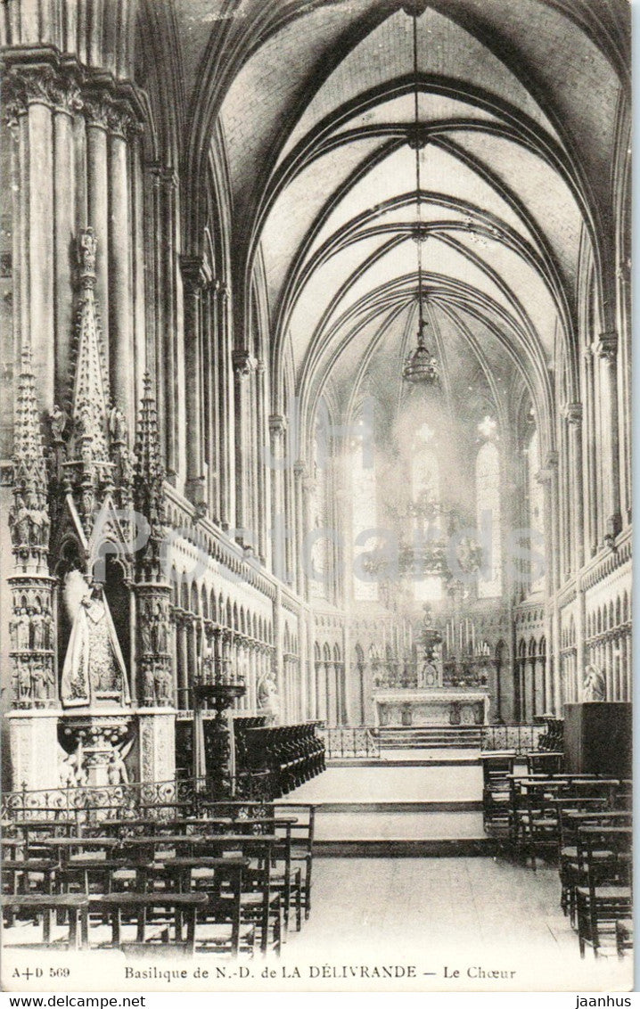 Basilique de N D de la Cathedrale de La Delivrande - Le Choeur - 569 - cathedral - old postcard - France - unused - JH Postcards