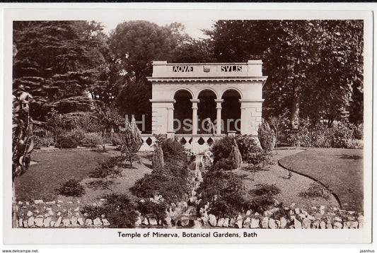 Bath - Temple of Minerva - Botanical Gardens - 1952 - United Kingdom - England - used - JH Postcards