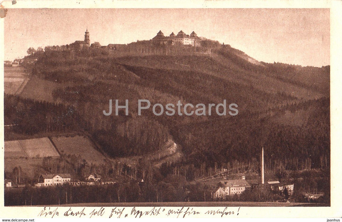 Augustusburg i Erzgeb - von Erdmannsdorf aus gesehen - old postcard - 1926 - Germany - used - JH Postcards