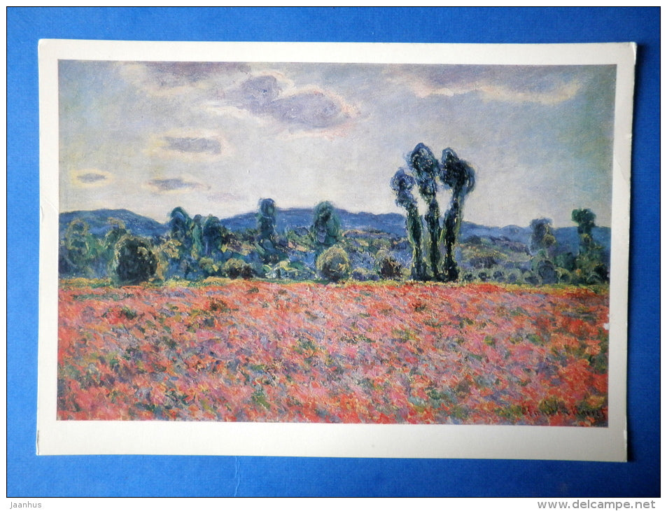 painting by Claude Monet - large format card - Poppy Field , 1886-87 - french art - unused - JH Postcards