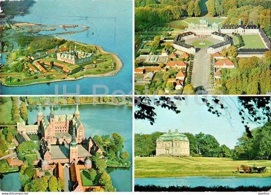 Kronborg Castle - Fredensborg Palace - Frederiksborg Palace - The Hermitage - T 44 - Denmark - unused - JH Postcards