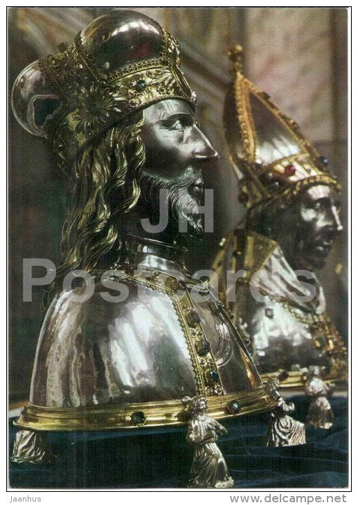 St. Vaclav and St. Vojtech - St. Vitus Cathedral treasury - Prague - Praha - Czechoslovakia - Czech Republic - unused - JH Postcards