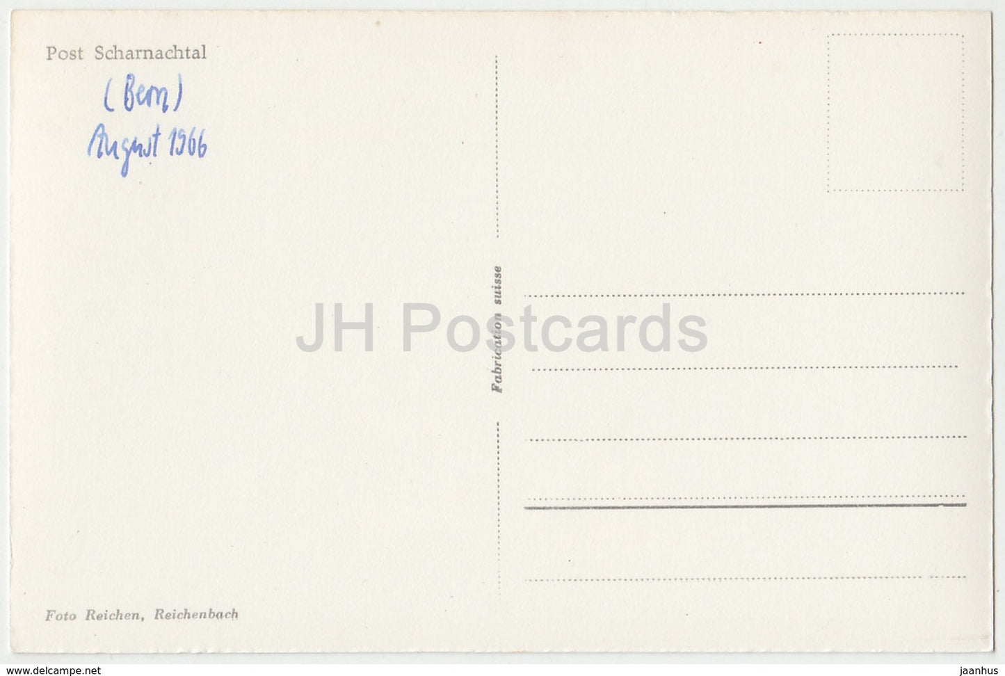 Post Scharnachtal - Switzerland - 1966 - used