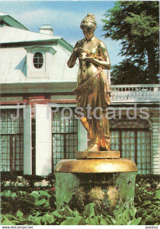 Petrodvorets - Bell Fountain Psyche - postal stationery - 1985 - Russia USSR - unused - JH Postcards