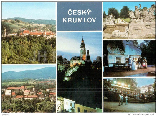 Cesky Krumlov - castle - performance - Czechoslovakia - Czech - unused - JH Postcards