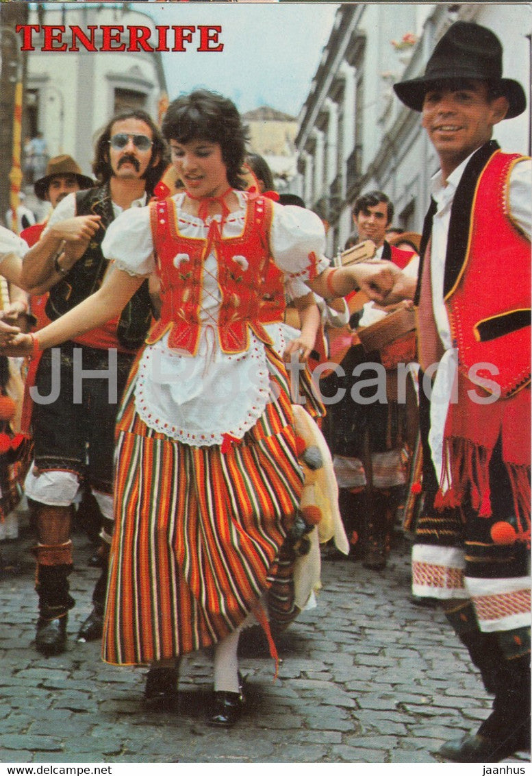 Tenerife - Canarias - Motivo tipico - Typical scenery - Spanish Folk Costumes - Spain - unused - JH Postcards