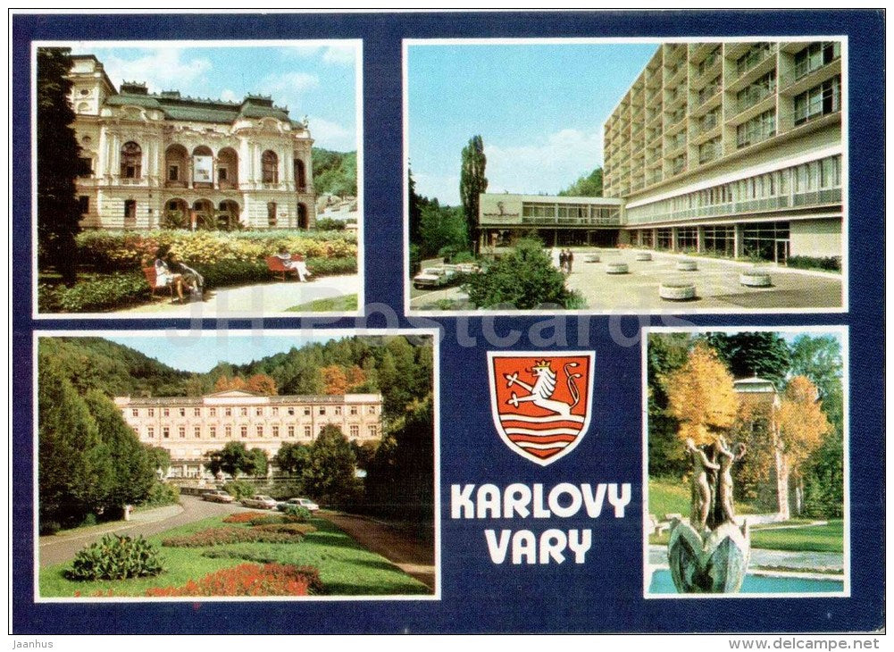 Karlovy Vary - Karlsbad - spa - architecture - Czechoslovakia - Czech - unused - JH Postcards