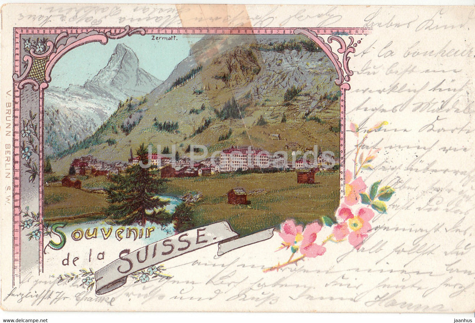 Souvenir de la Suisse - old postcard - 1899 - Switzerland - used - JH Postcards