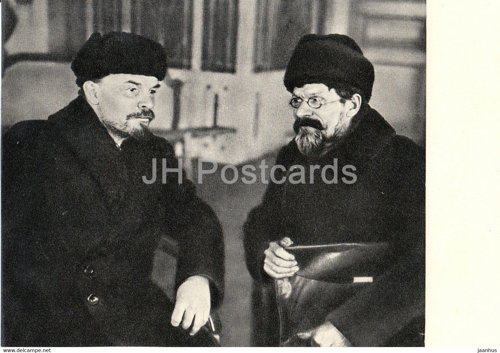 Vladimir Lenin - Lenin and Kalinin in the House of Trade Unions during , 1920 - 1965 - Russia USSR - unused - JH Postcards