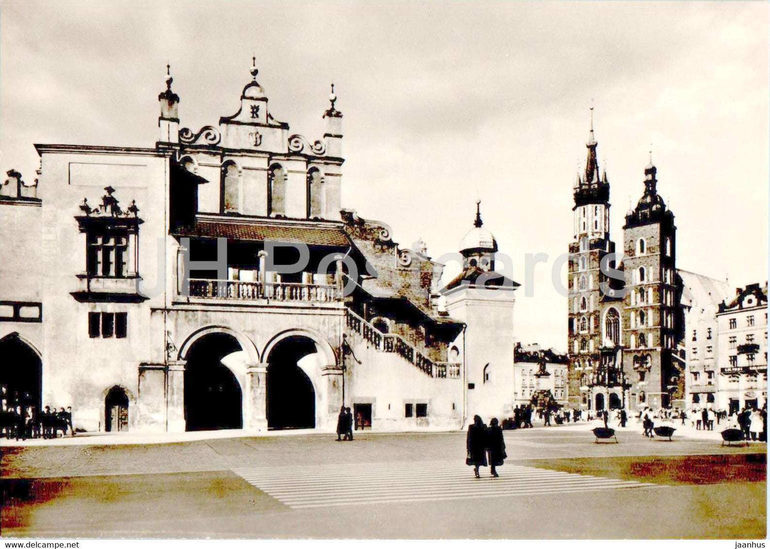 Krakow - Loggie Padovana przy Sukiennicach i kosciol Mariacki - Padovan loggias - Poland - unused - JH Postcards