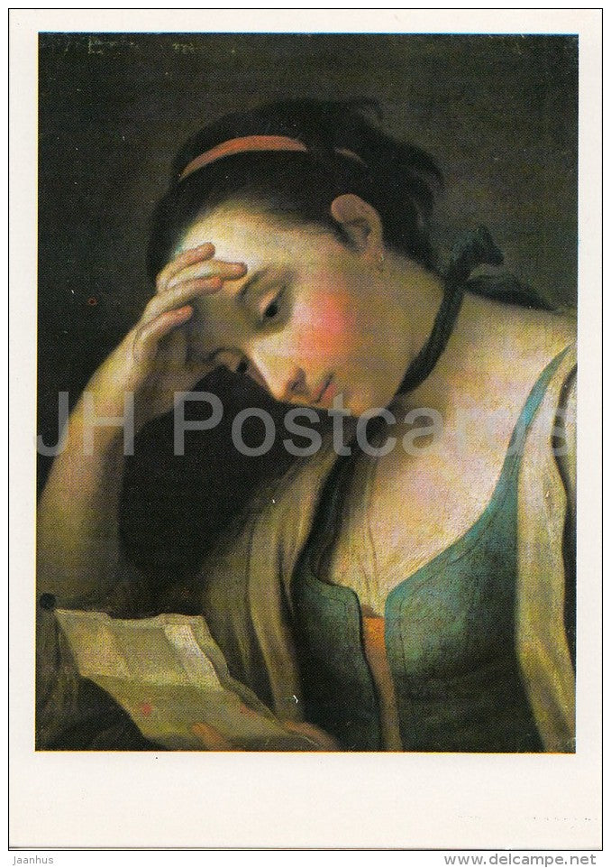 painting by Pietro Rotari - Portrait of a Woman - Italian art - Lithuania USSR - 1982 - unused - JH Postcards