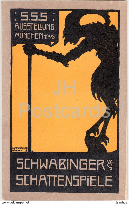 Munchen Ausstellung 1908 - Schwabinger Schattenspiele - 110 - Germany - unused - JH Postcards