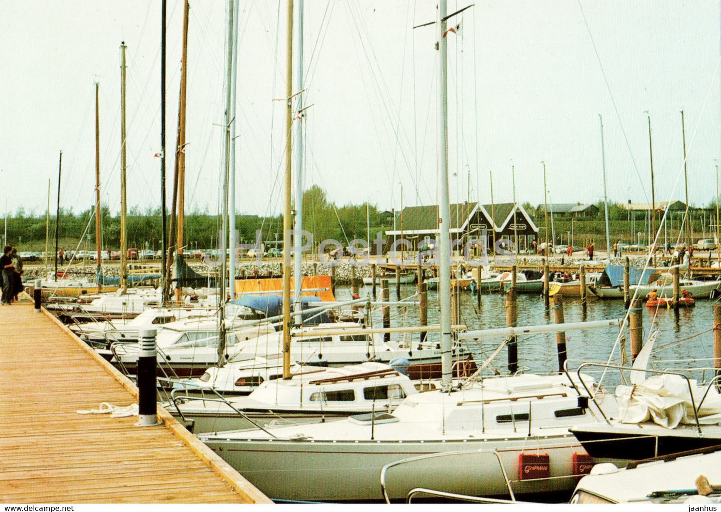 Ega Marina - sailing boat - port - Denmark - unused - JH Postcards