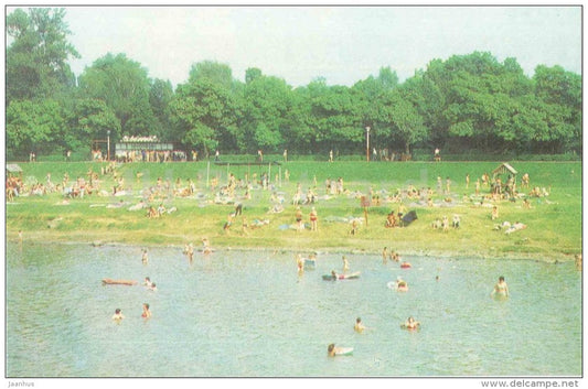 town beacat the river Latoritsa - Mukacheve - Mukachevo - 1985 - Ukraine USSR - unused - JH Postcards