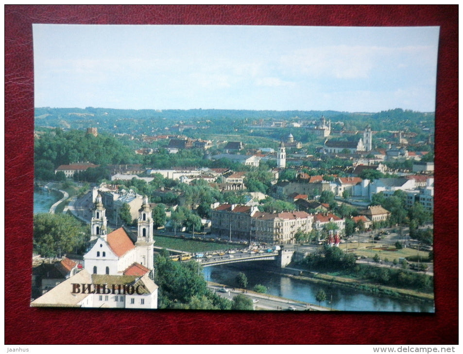 the panorama of the central part of the city - Vilnius - 1984 - Lithuania USSR - unused - JH Postcards