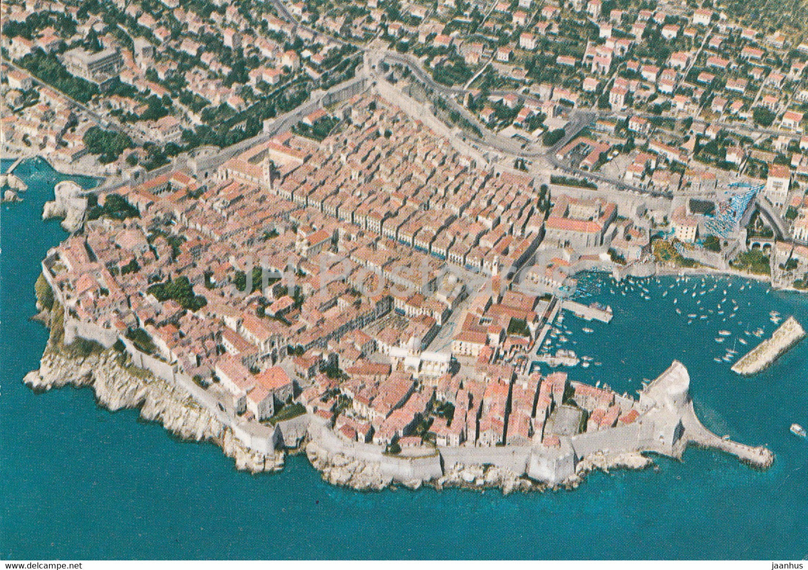 Dubrovnik - aerial view - 2062 - 1980 - Yugoslavia - Croatia - used - JH Postcards