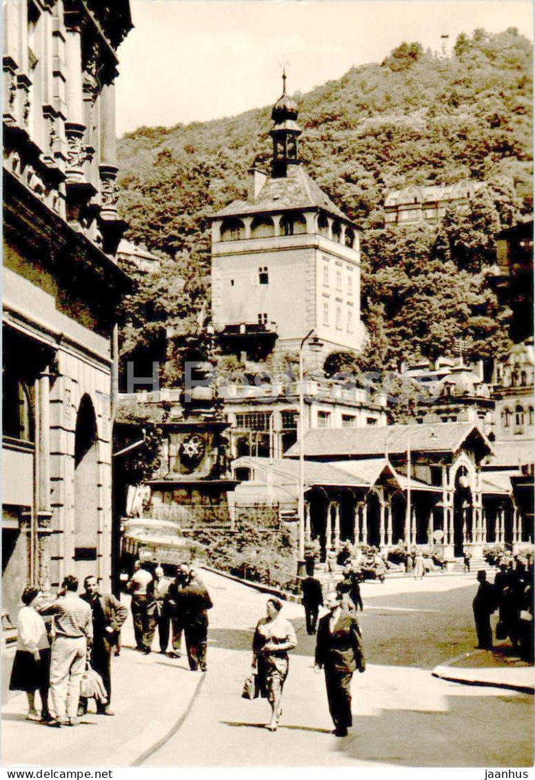 Karlovy Vary - Trzni kolonada se Zameckou vezi - The Market Colonnade - 1965 - Czech Republic - Czechoslovakia - used - JH Postcards