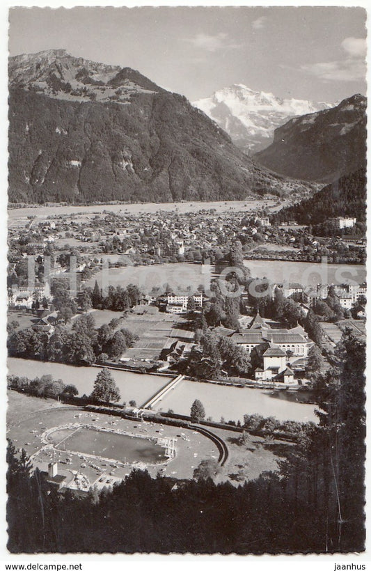 Interlaken - Jungfrau und Strandbad - 2372 - Switzerland - 1958 - used - JH Postcards