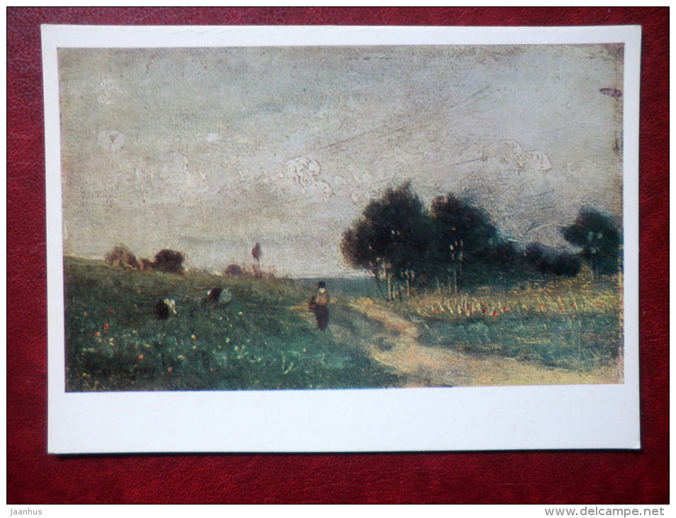 painting by Charles-Francoise Daubigny , Landscape - french art - unused - JH Postcards