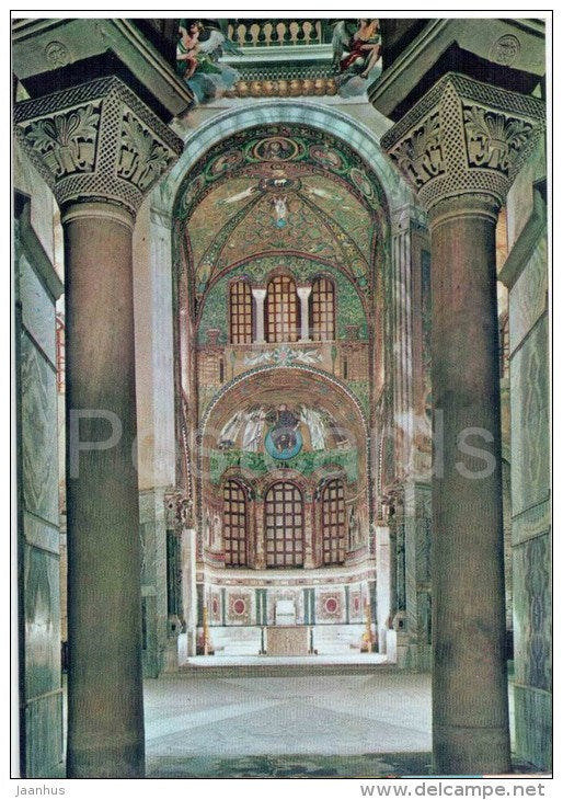 Chiesa di S. Vitale  (interno) - church - Ravenna - Emilia-Romagna - Italia - Italy - sent from Italy to Germany 1967 - JH Postcards