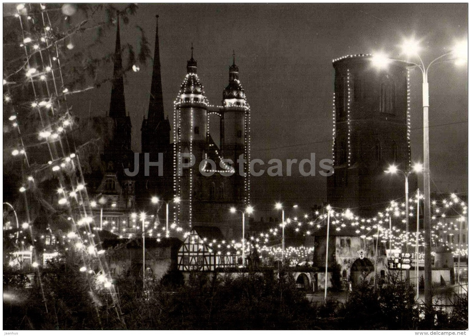 Weihnachtsmarkt - Christmas Fair - Halle - Saale - Germany - used - JH Postcards