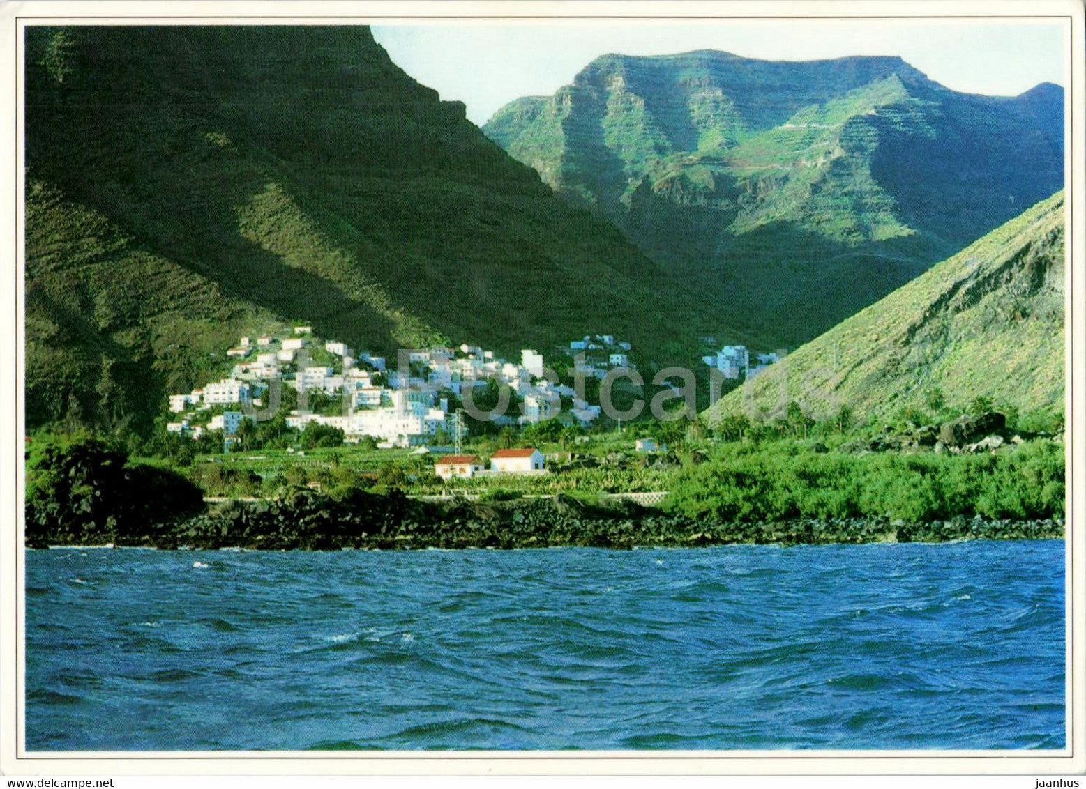 La Calera - Valle Gran Rey - Calera village - valley - 25 - 1990 - Spain - used - JH Postcards