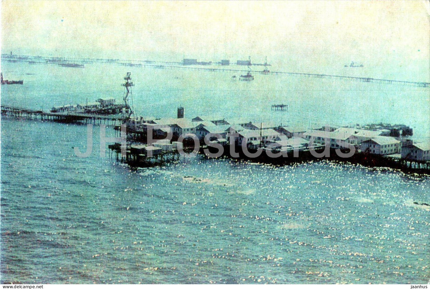 Baku - Town in the open sea - Neft dashlary - Oil Rocks - 1972 - Azerbaijan USSR - unused