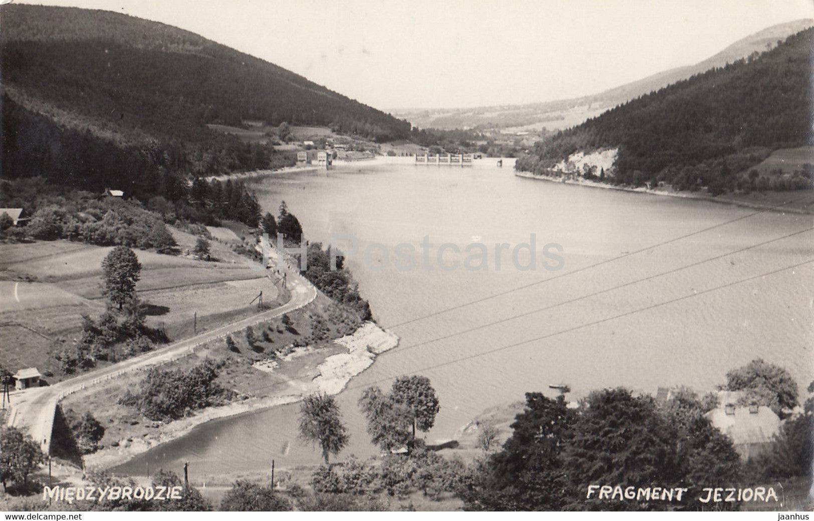 Miedzybrodzie - lake view - Fragment Jeziora - 1961 - Poland - used - JH Postcards